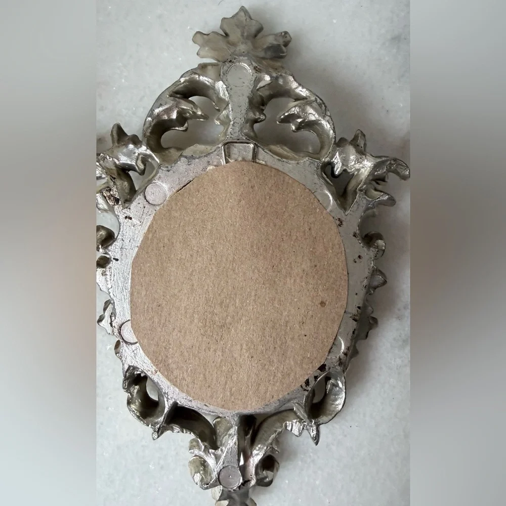 vintage Italian-style gilt gold framed silk prints